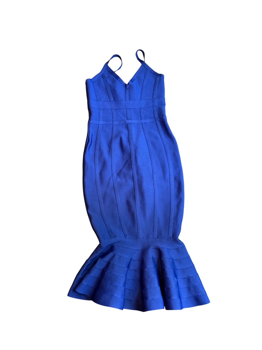 Royal Blue Fitted Mermaid Hem Bodycon Dress